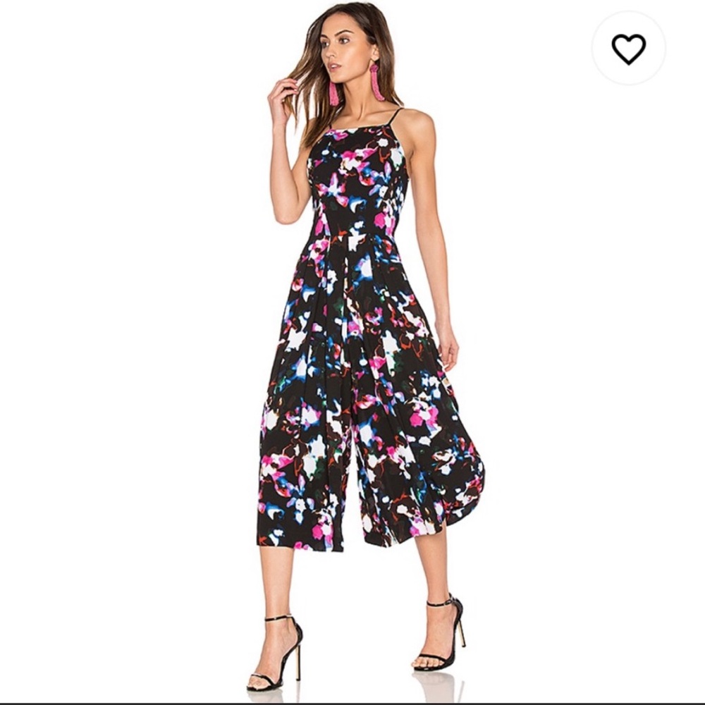 1. State Black Floral Jumpsuit